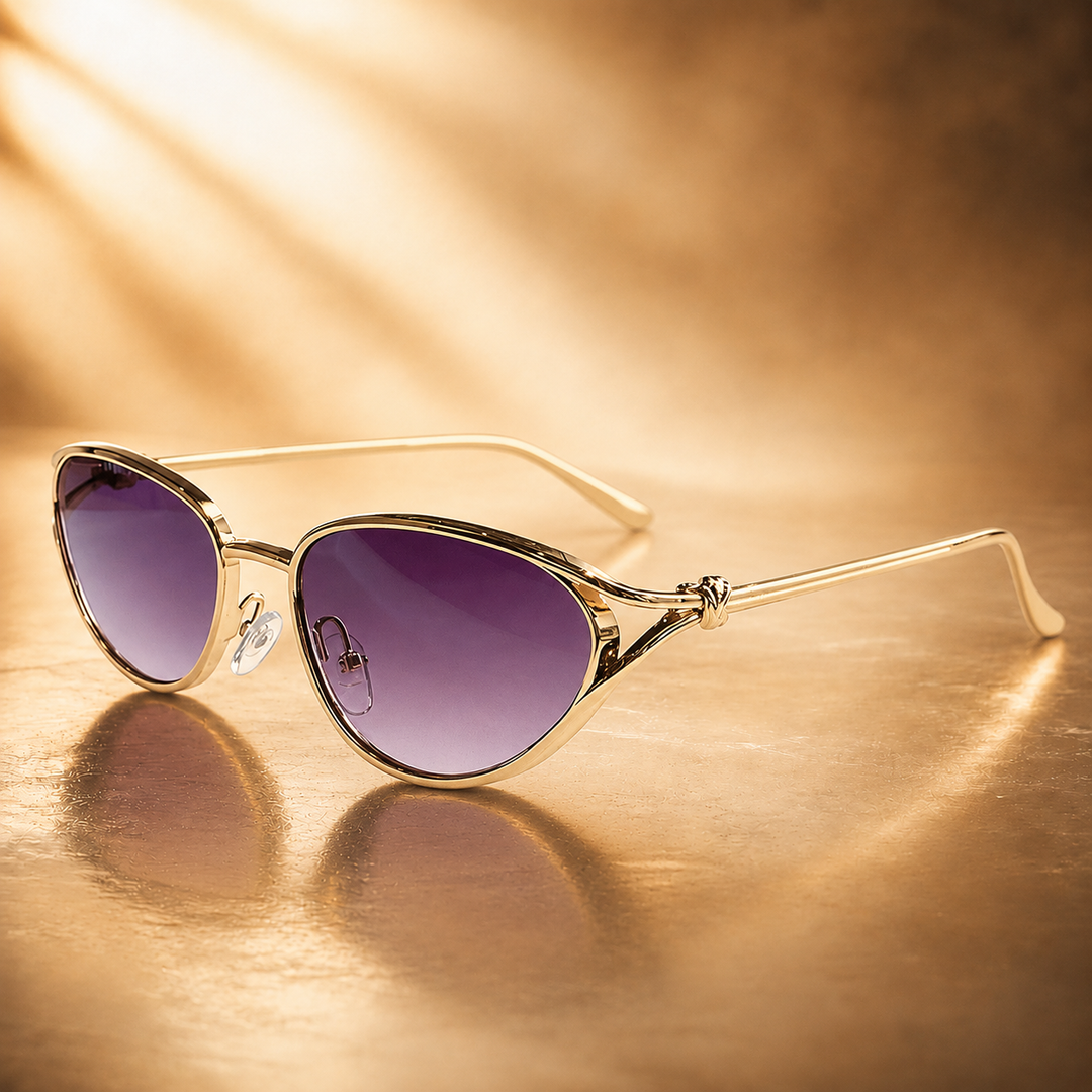 Aurelia Sculpted Metal Sunglasses