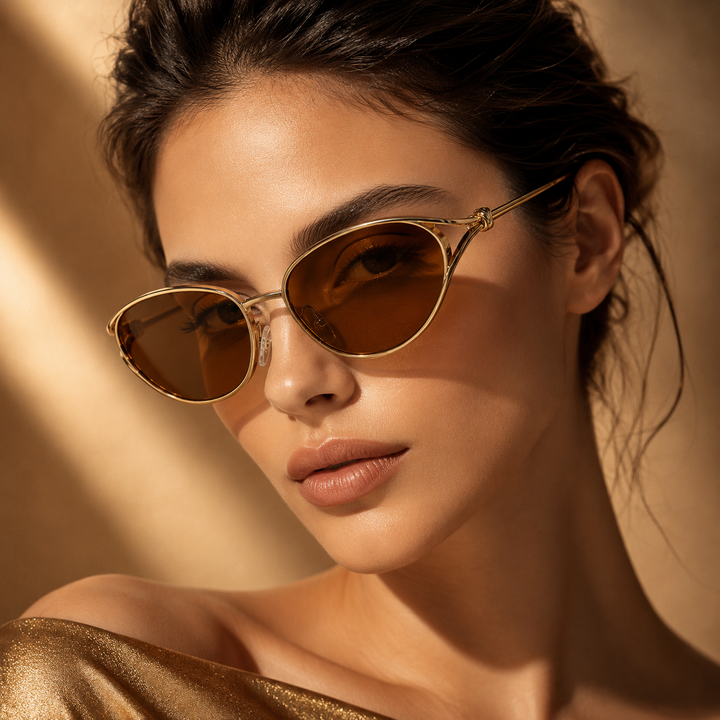 Aurelia Sculpted Metal Sunglasses