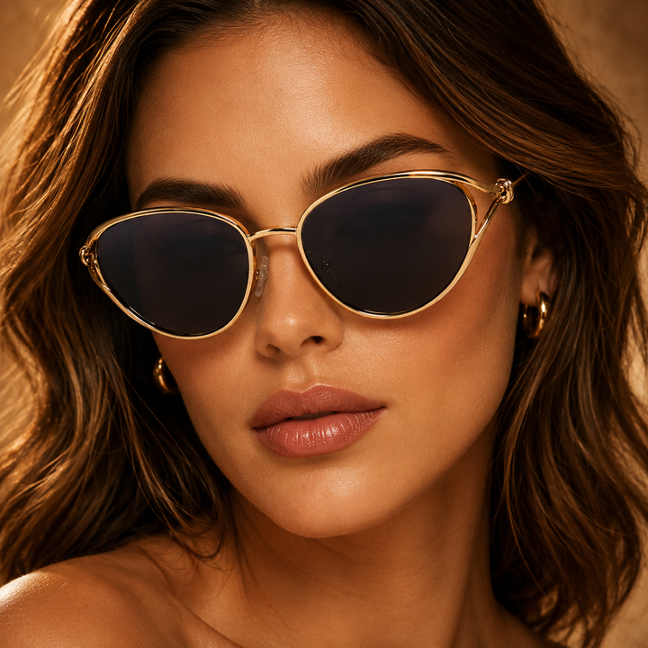 Aurelia Sculpted Metal Sunglasses