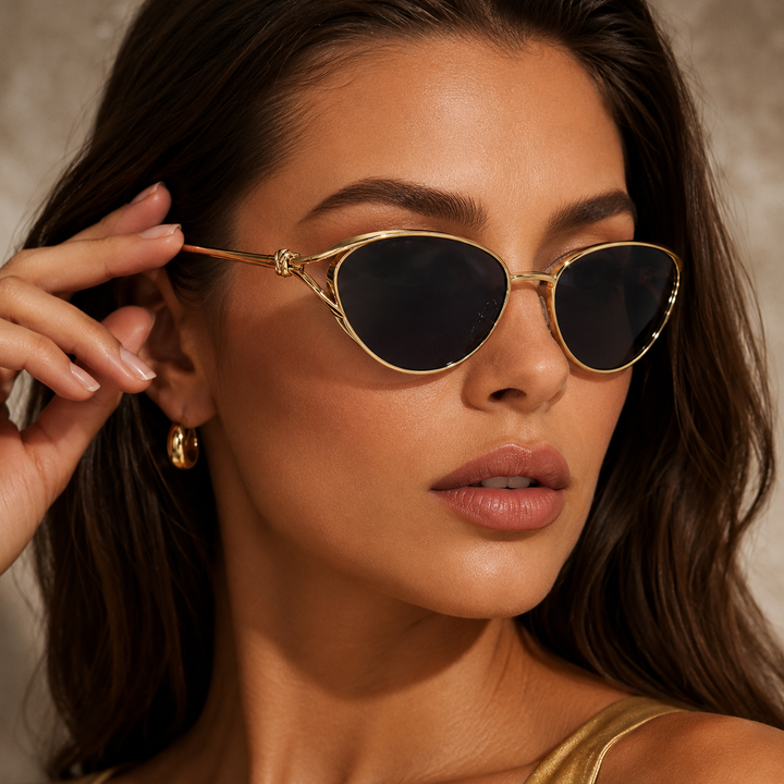 Aurelia Sculpted Metal Sunglasses