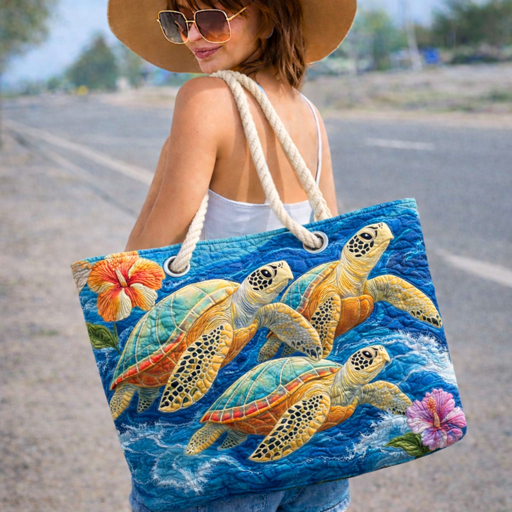 Bolso de Playa Acolchado Tortuga Marina