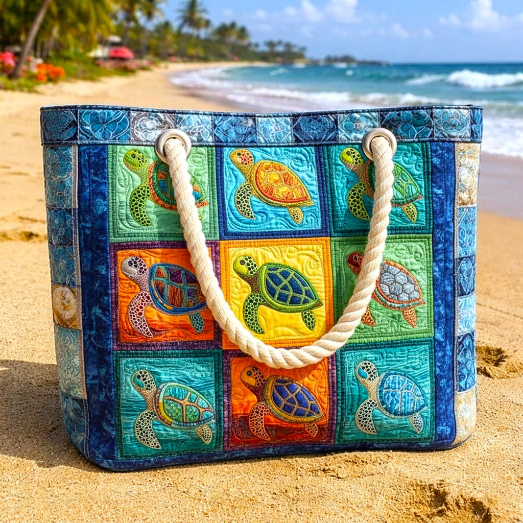 Bolsa de Playa Acolchada Tortuga Tranquila