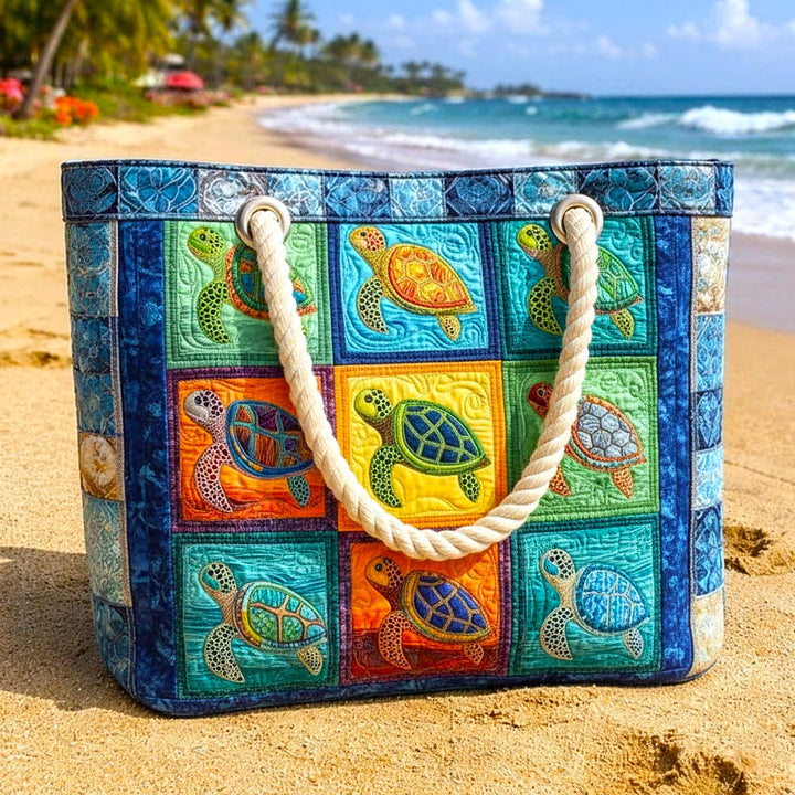 Bolsa de Playa Acolchada Tortuga Tranquila