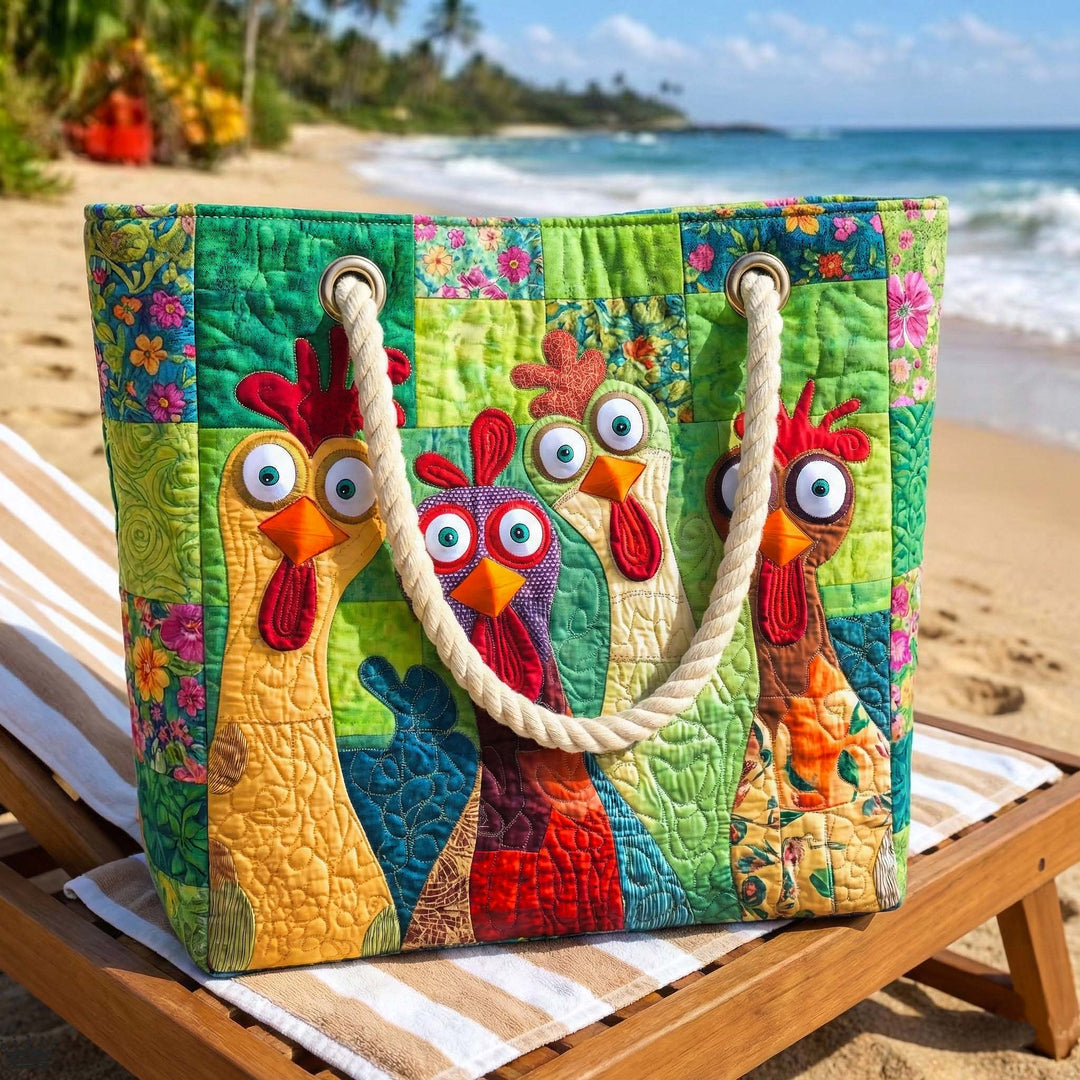 Bolsa de Playa Acolchada Funky Chicken