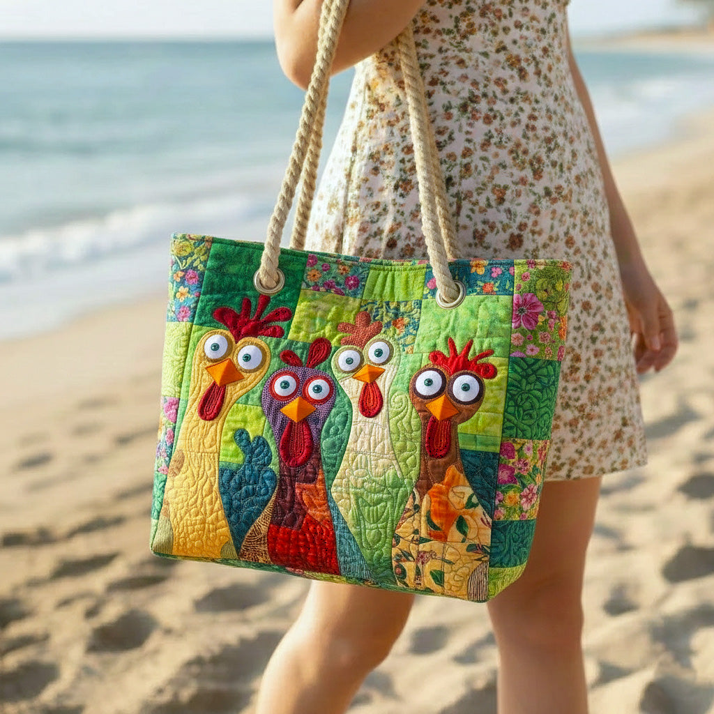 Bolsa de Playa Acolchada Funky Chicken