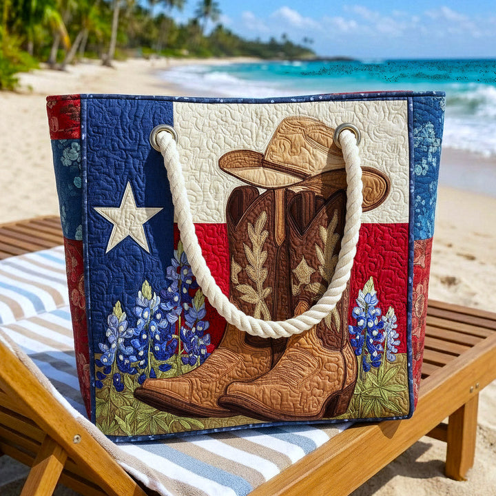Bolsa de Playa Acolchada Texas Orgulloso