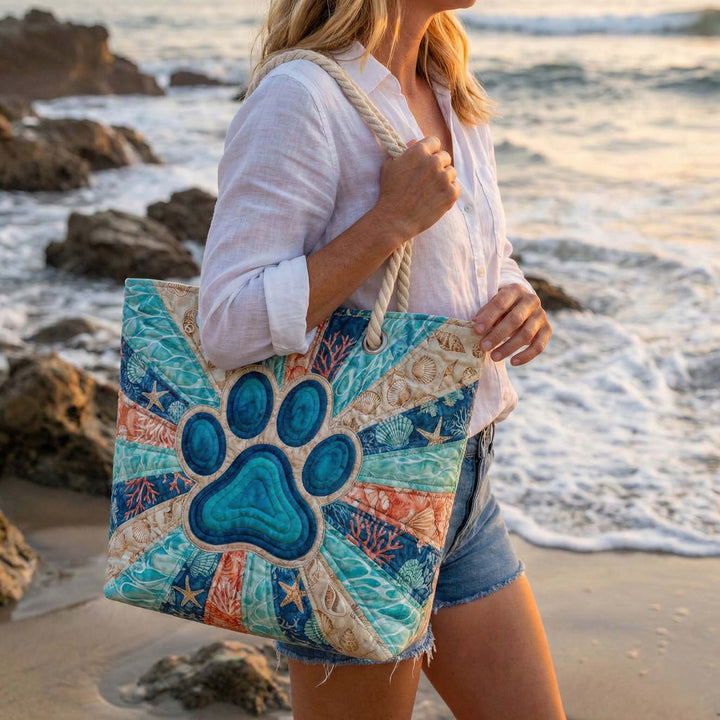 Bolso de Playa Acolchado con Estampado
