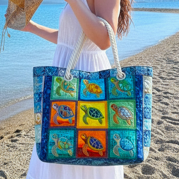 Bolsa de Playa Acolchada Tortuga Tranquila