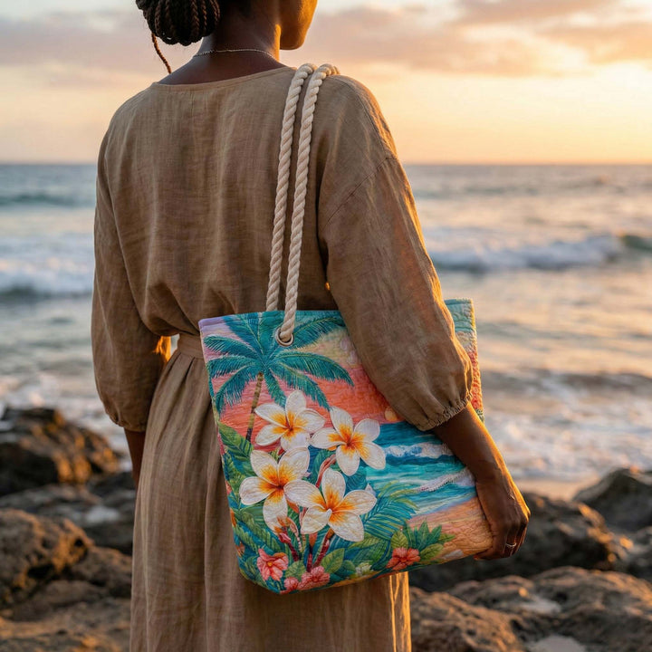 Bolsa de Playa Acolchada Vibe Tropical
