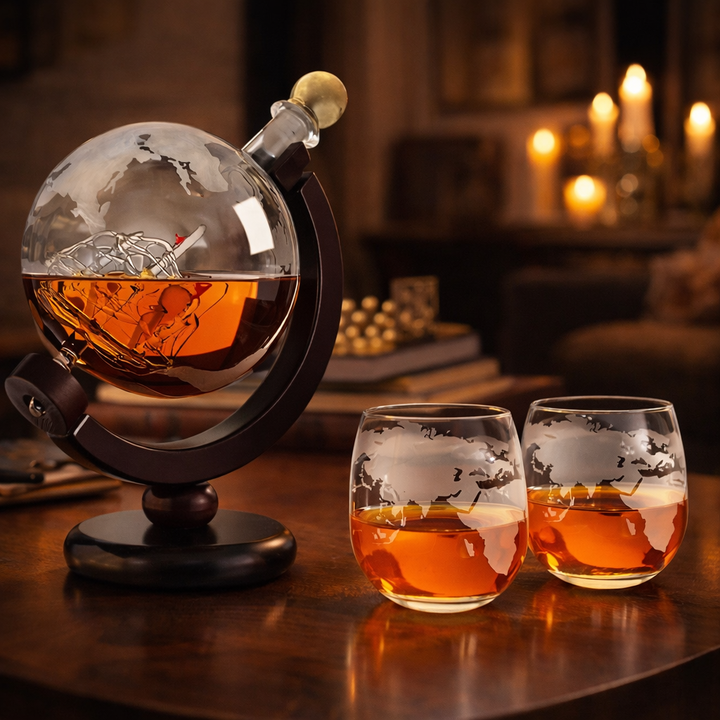 Botella de Whisky - Edición Mapa del Mundo