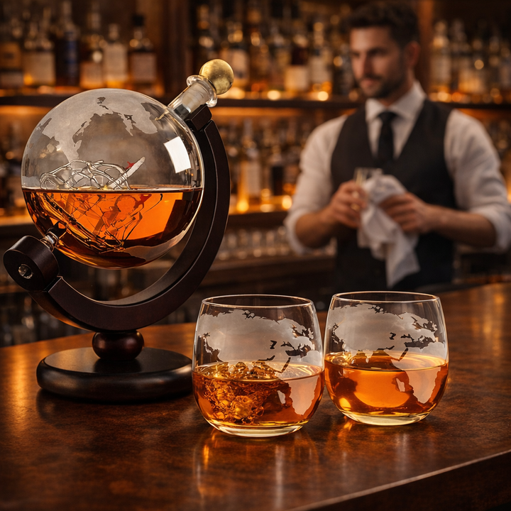 Botella de Whisky - Edición Mapa del Mundo