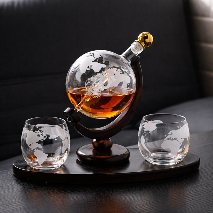 Botella de Whisky - Edición Mapa del Mundo
