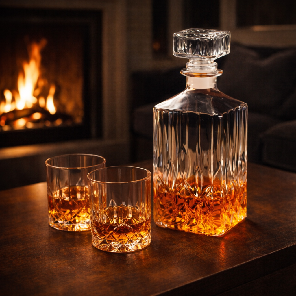 Botella de Whisky - Conjunto con Botella y Vaso