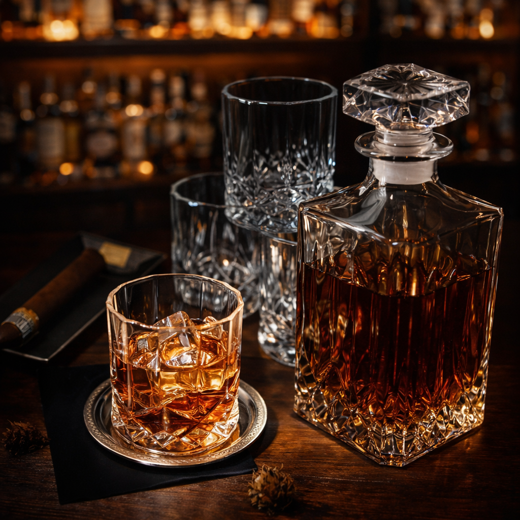 Botella de Whisky - Conjunto con Botella y Vaso