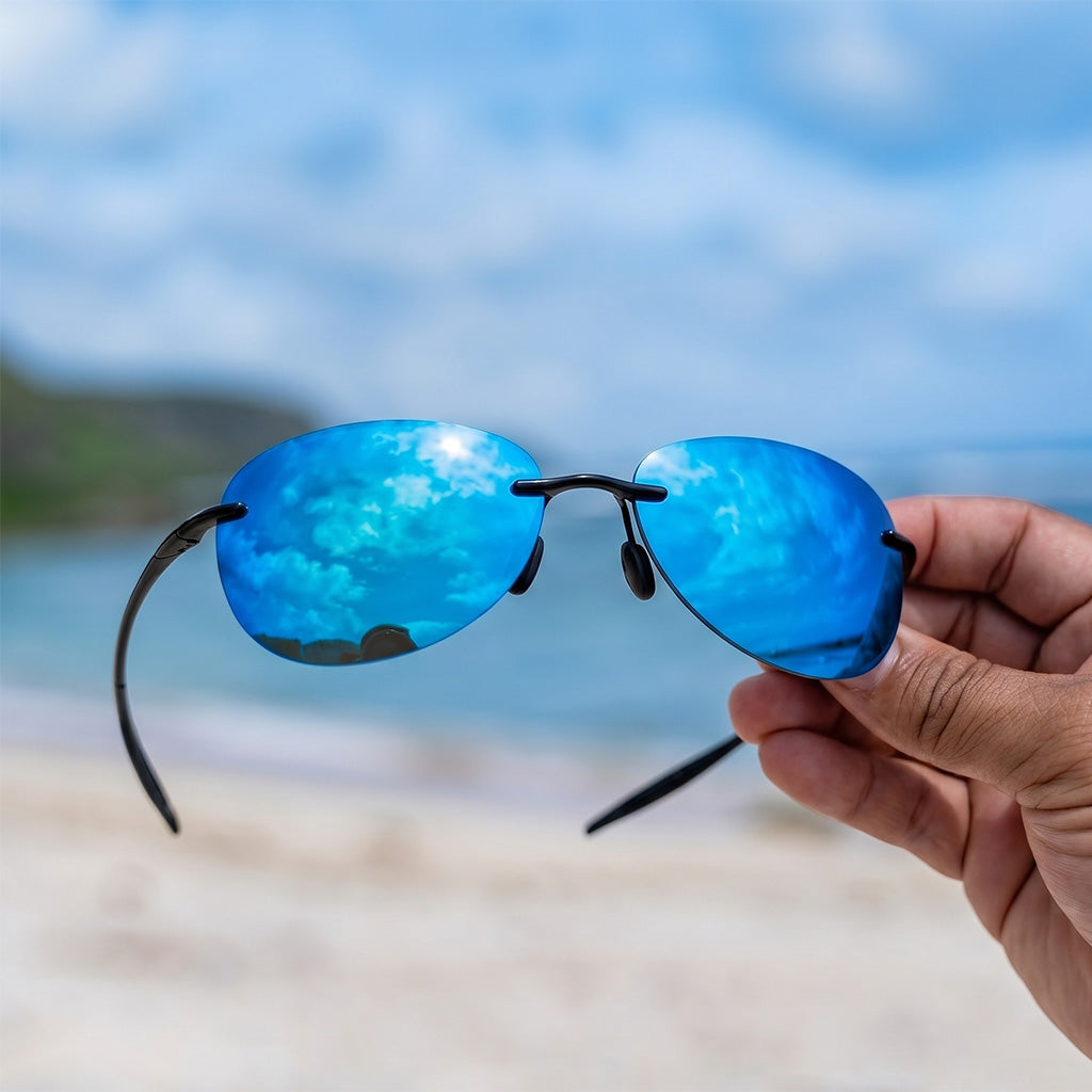 AeroLite Round Rimless Polarized Sunglasses - UV400