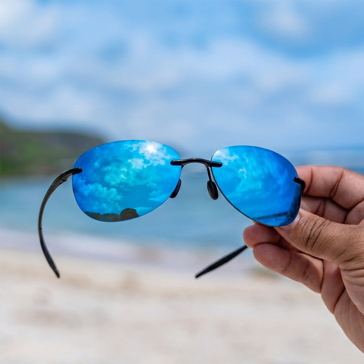 AeroLite Round Rimless Polarized Sunglasses - UV400