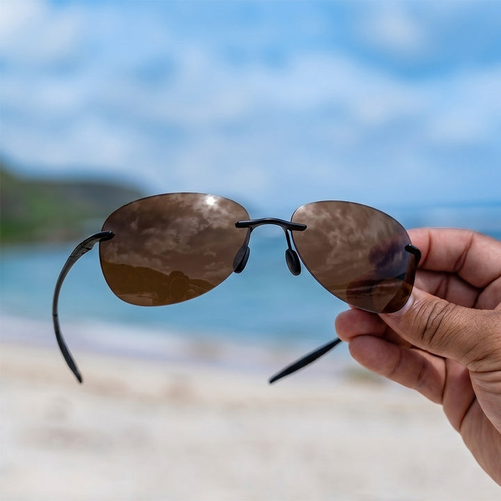AeroLite Round Rimless Polarized Sunglasses - UV400