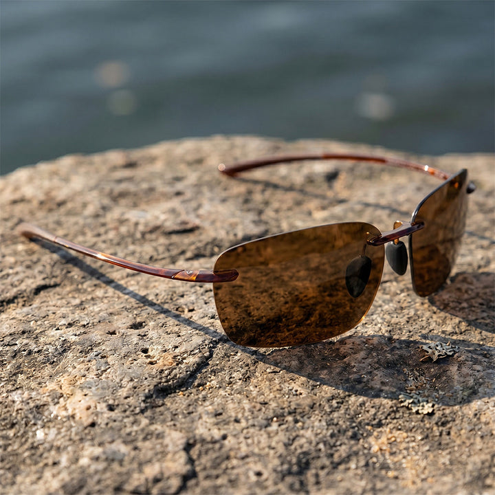 AeroFit RX052 Rimless Polarized Sunglasses | UV400