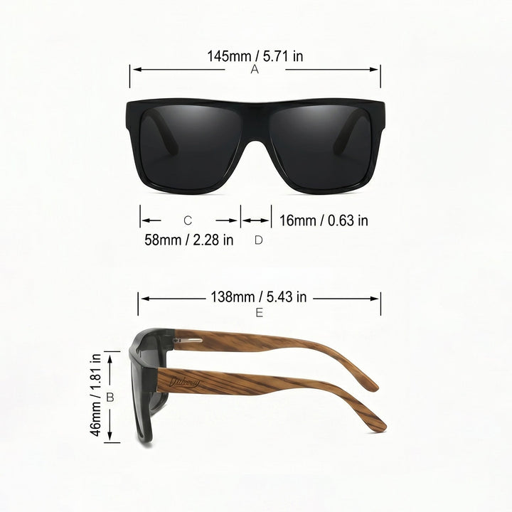 RX516 RetroWood Polarized Sunglasses | UV400