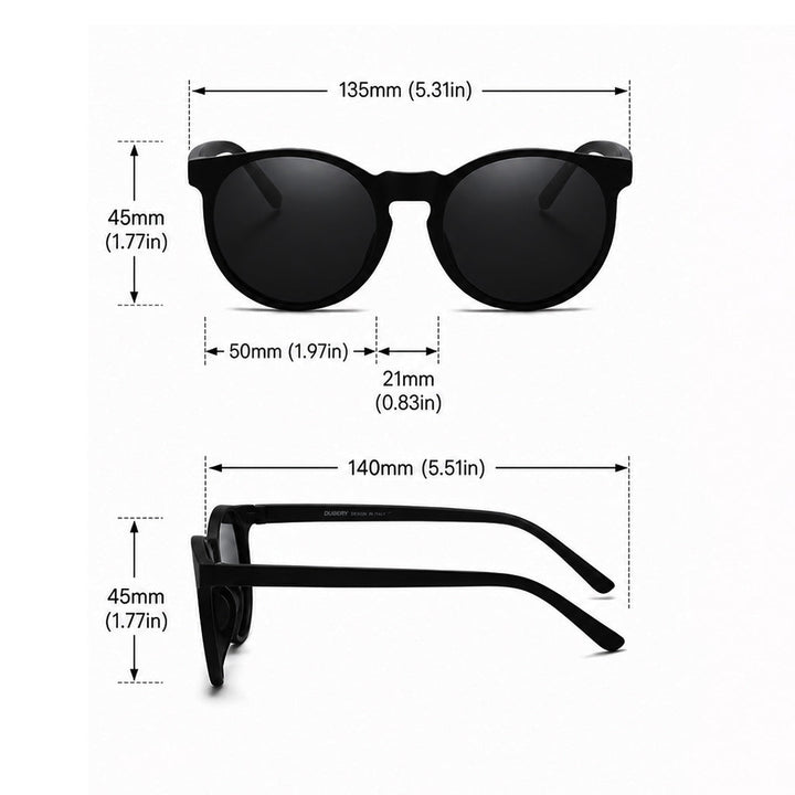 Halo Round Polarized Sunglasses for Beach & Travel