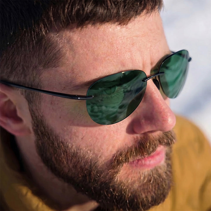 AeroLite Round Rimless Polarized Sunglasses - UV400