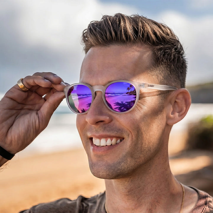 Halo Round Polarized Sunglasses for Beach & Travel