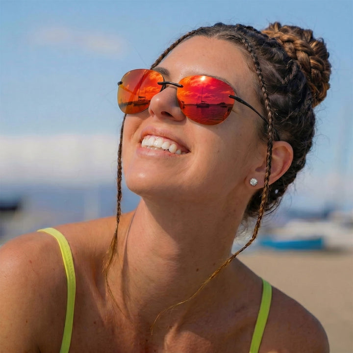 AeroLite Round Rimless Polarized Sunglasses - UV400