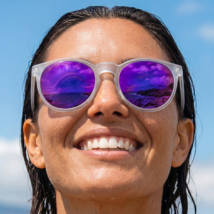 Halo Round Polarized Sunglasses for Beach & Travel
