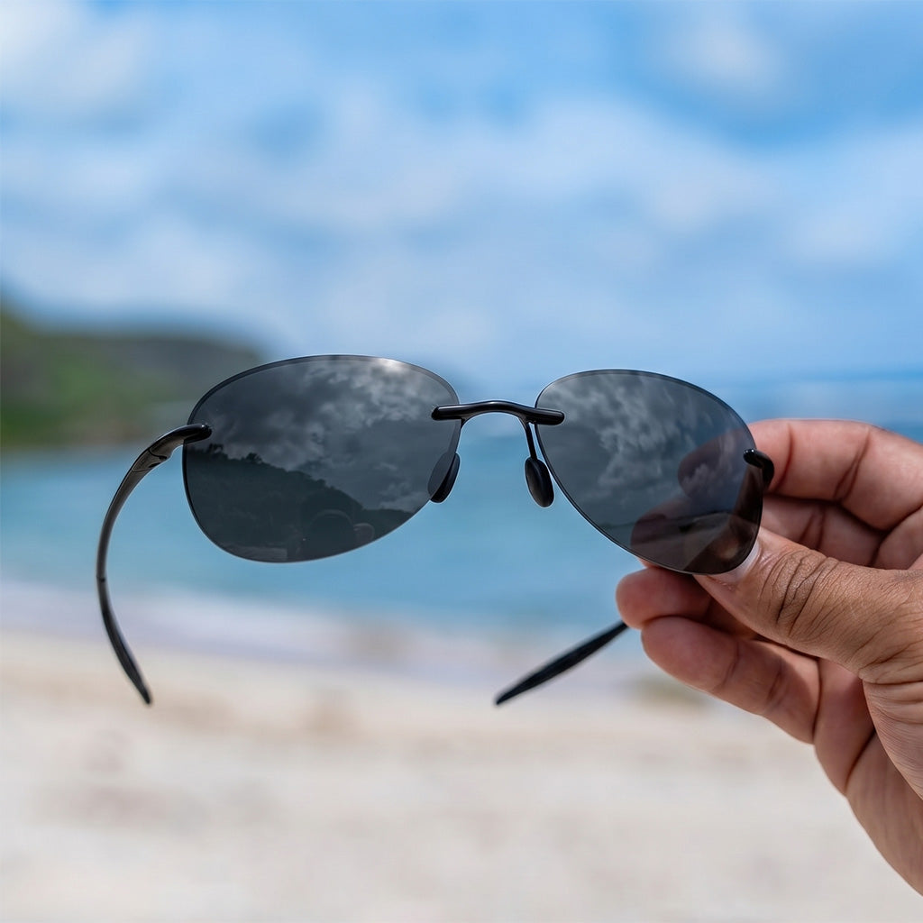 AeroLite Round Rimless Polarized Sunglasses - UV400