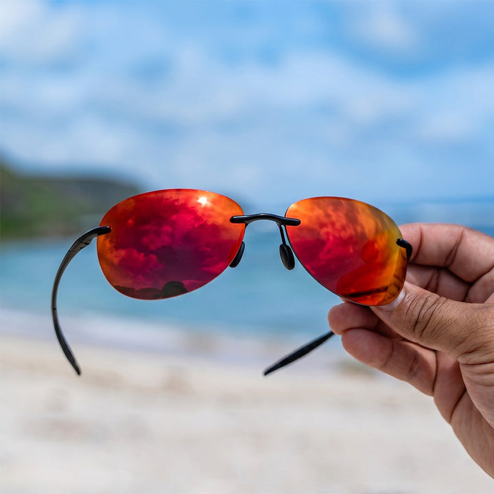 AeroLite Round Rimless Polarized Sunglasses - UV400