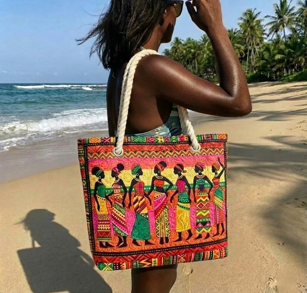 Bolsa de Playa Acolchada Melanin Queens